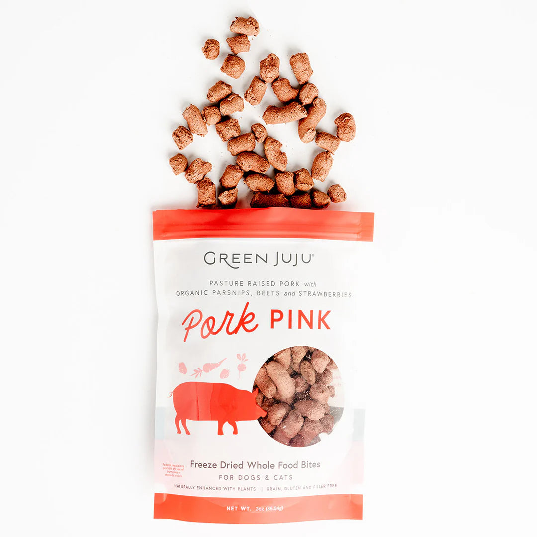 Green Juju Freeze Dried Whole Food Bites Pork Pink