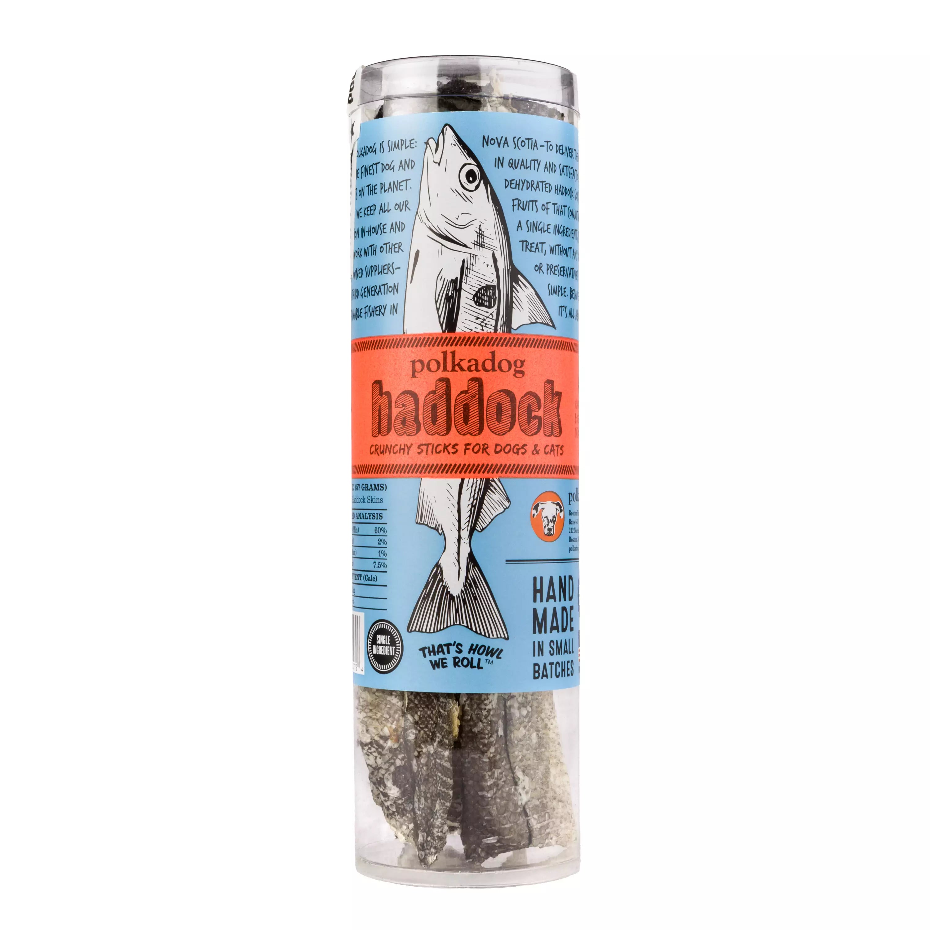 Polkadog Tube: Haddock Skin Jerky 57g