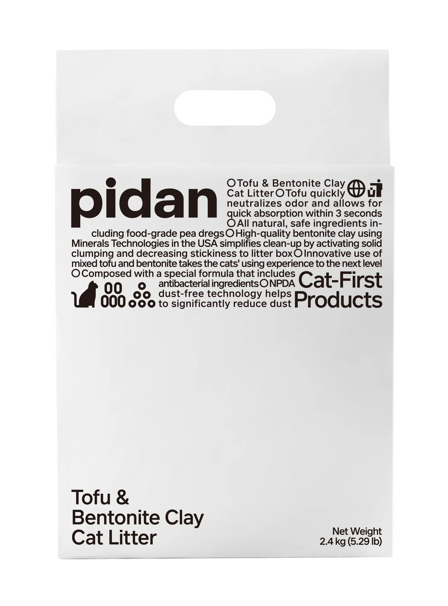 Pidan Cat Litter Tofu & Bentonite(4 BAGS )