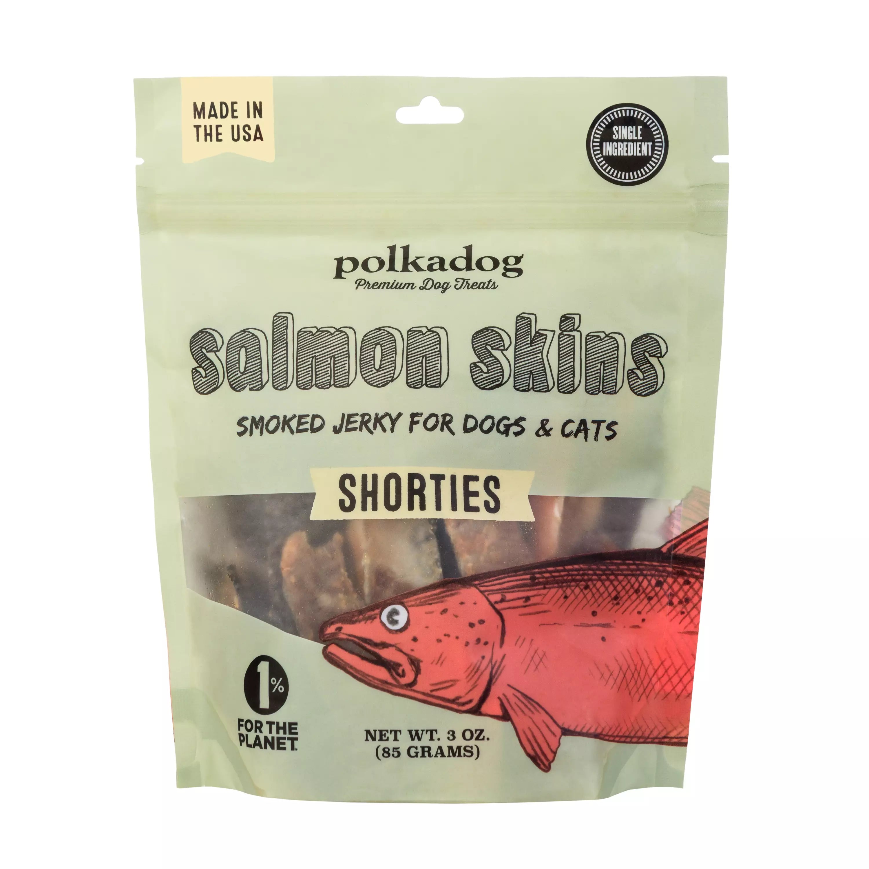 Polkadog Pouch: Salmon Skins Jerky 85g