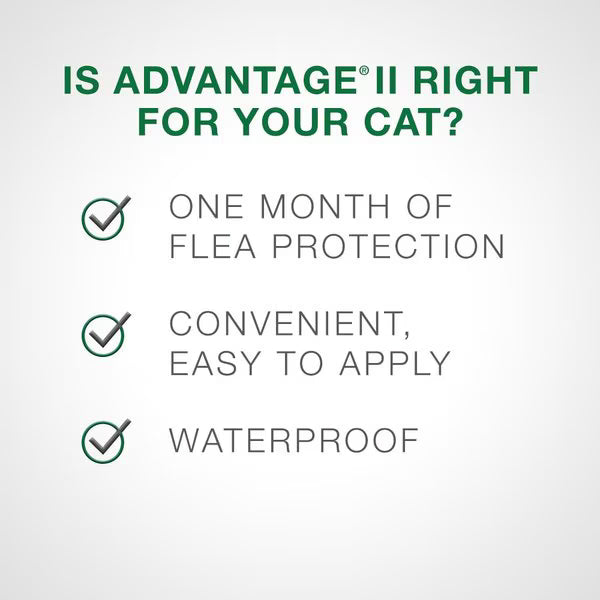 Advantage II Flea Treatment & Protection for Small Cats(2.3-4kg) 2pk