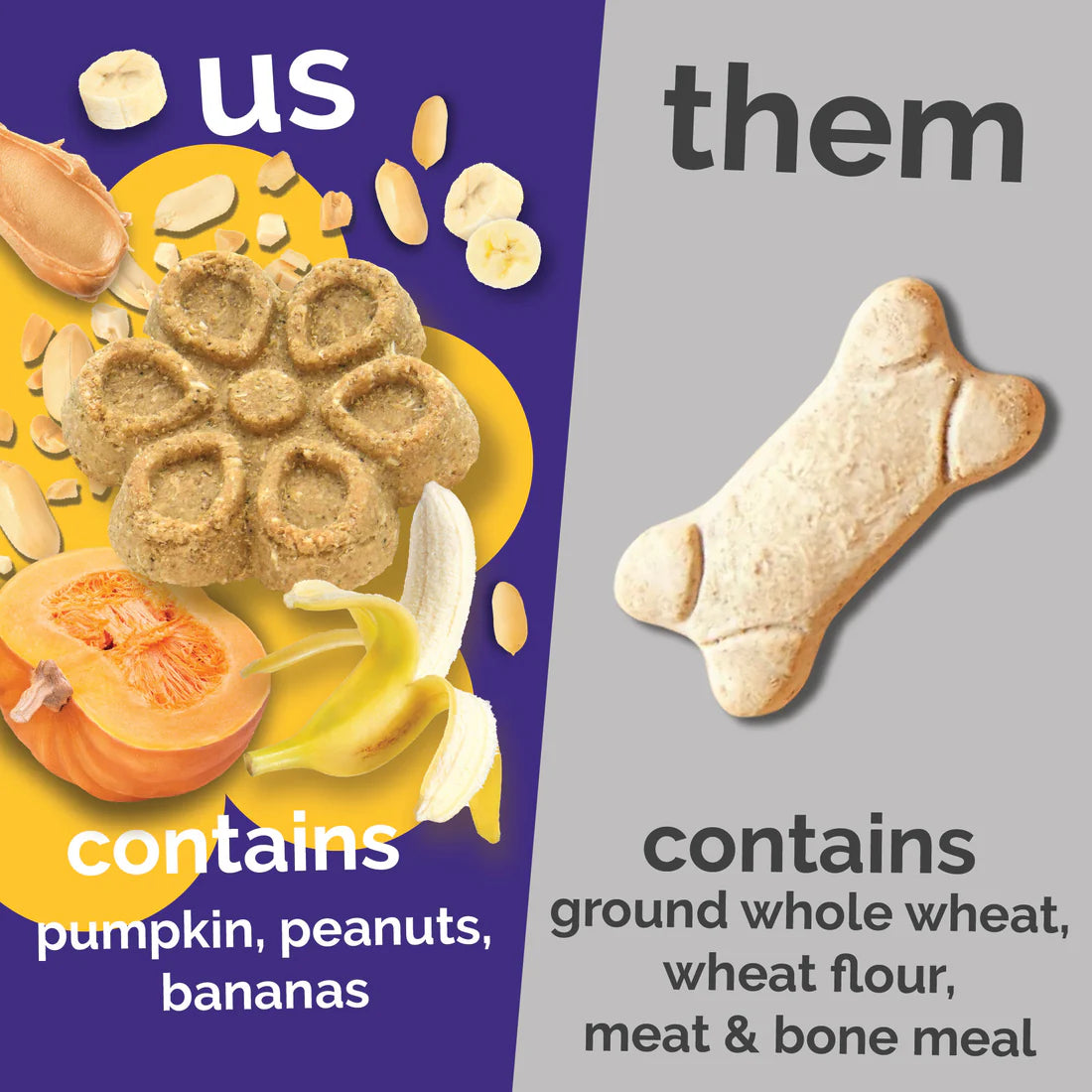 Fruitables BIGGIES With Real Peanut Butter & Banana Dog Treat 16 oz