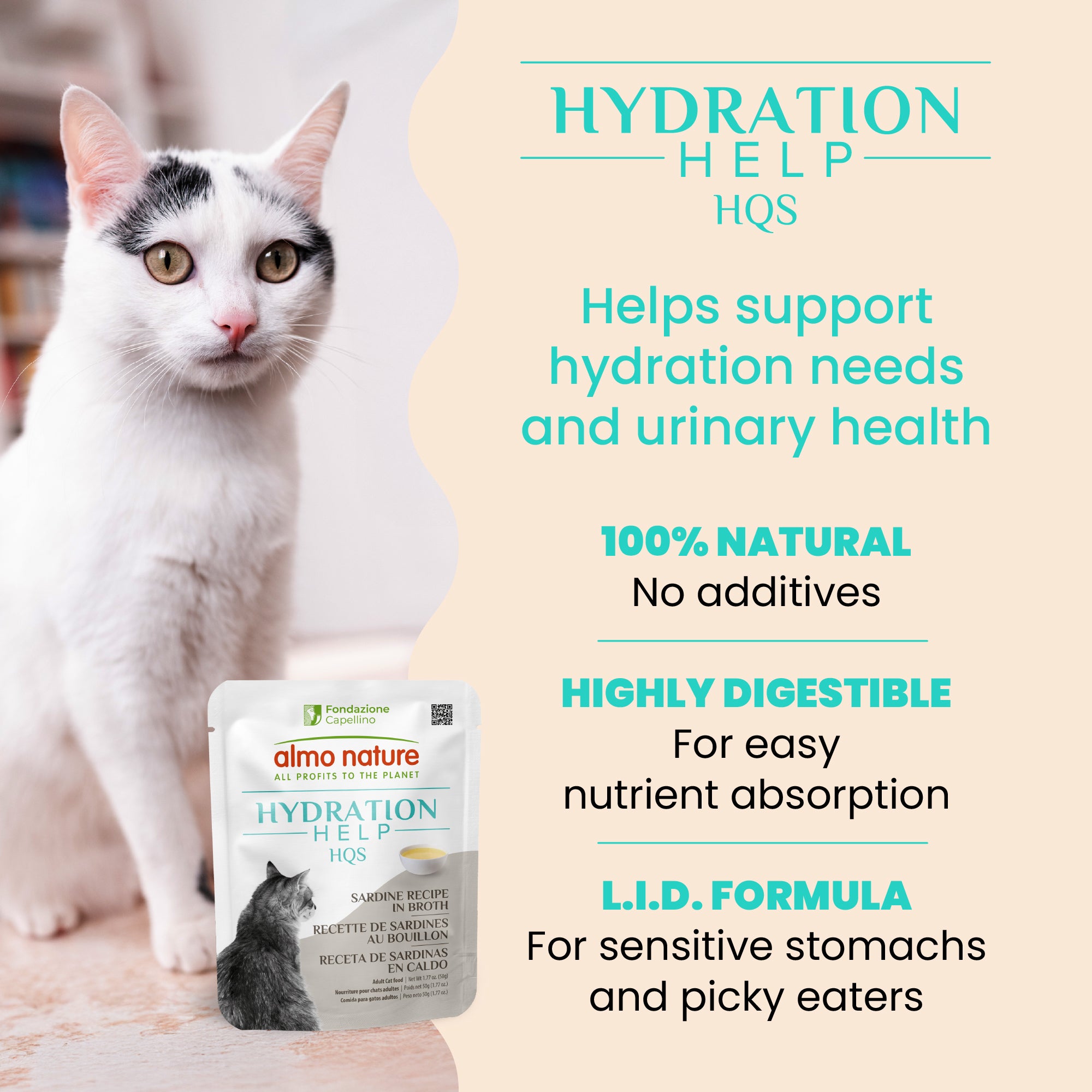 Almo Nature HQS Hydration Help - Sardine Recipe In Broth