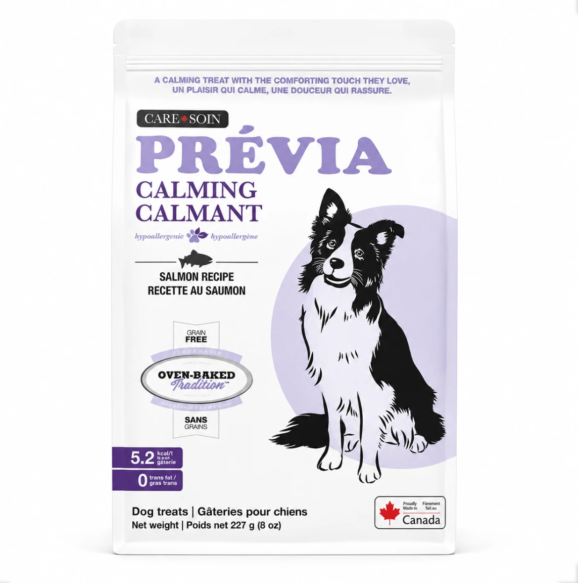 Oven-Baked Tradition Grain Free Care, Prévia Calming, Salmon Recipe Treats Dog 227g