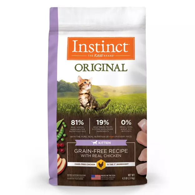 Instinct Original Grain Free With Real Chicken Kitten Cat 4.5lb