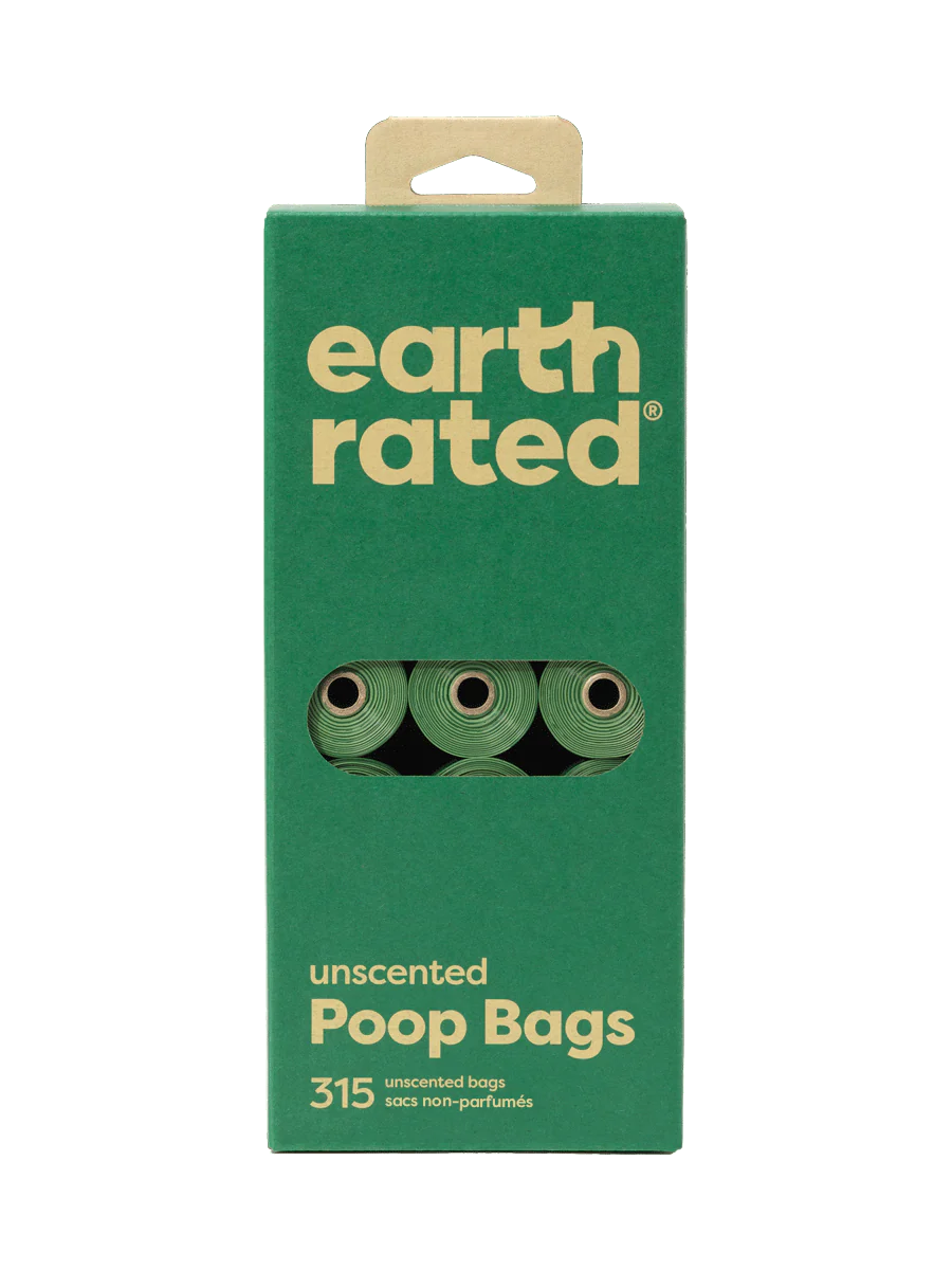 Earth Rated Dog Poop Bags Refill Rolls - 100% Leak-Proof & Extra Strong
