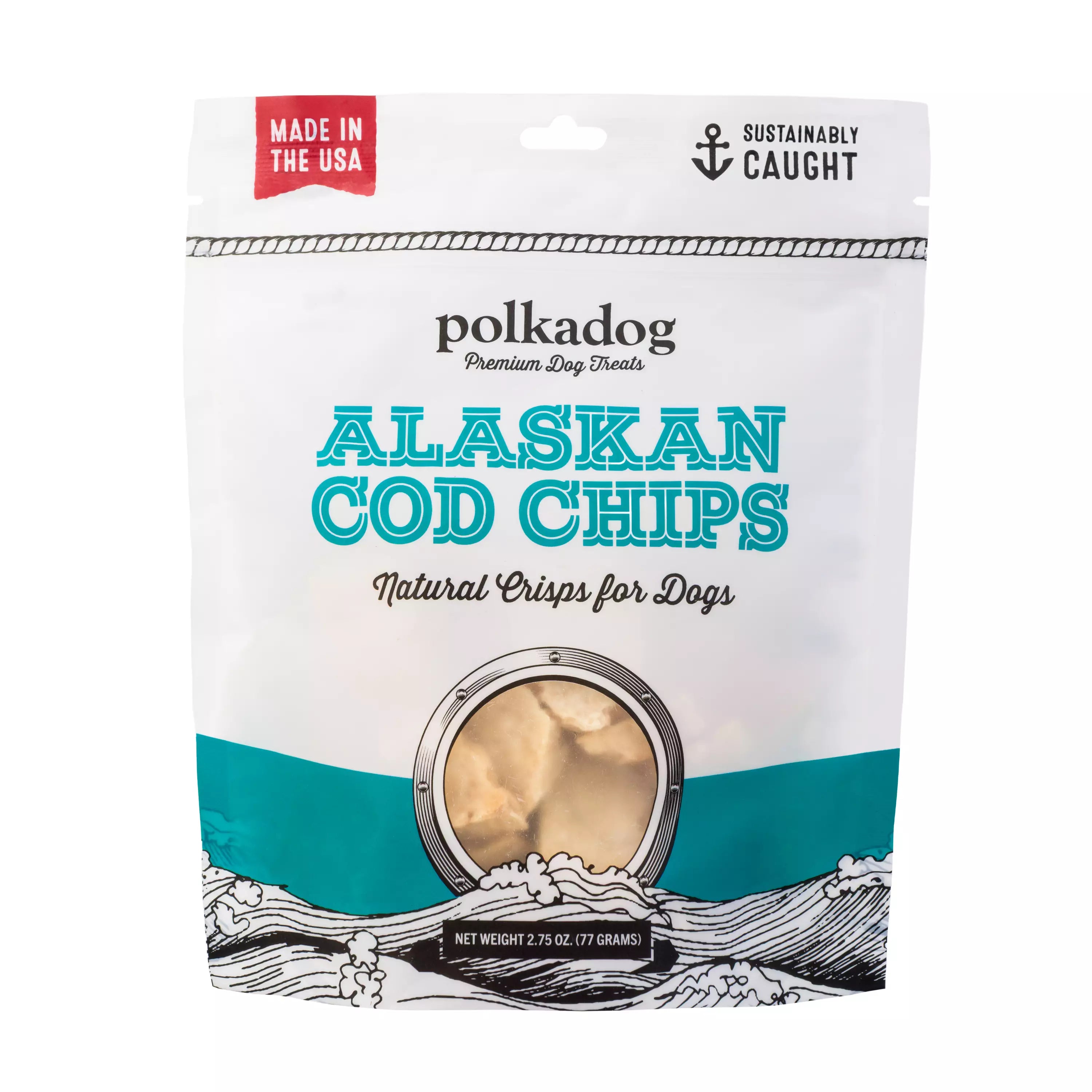 Polkadog Pouch: Cod Chip 77g
