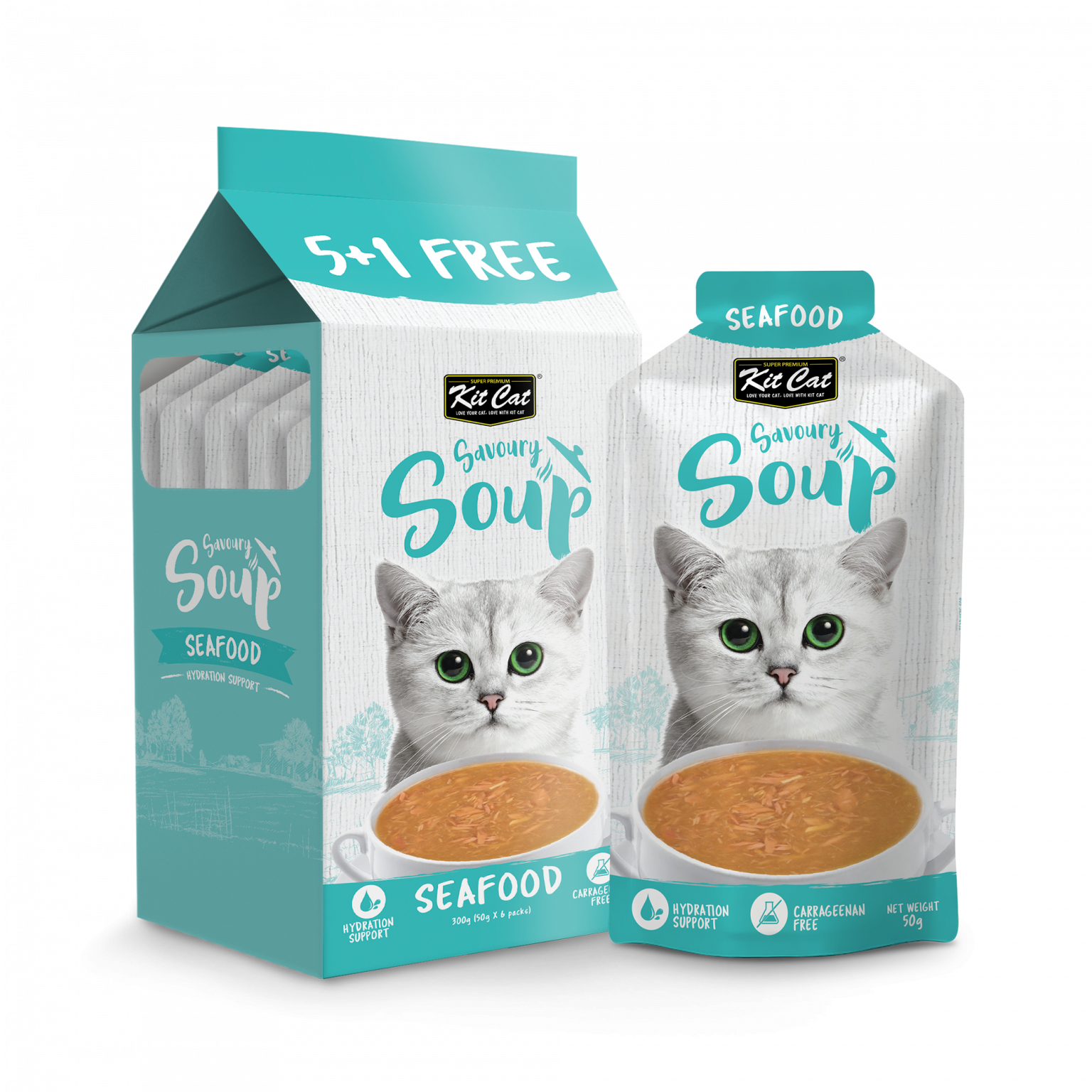 KitCat Savoury Soup Seafood 6 x 50ml