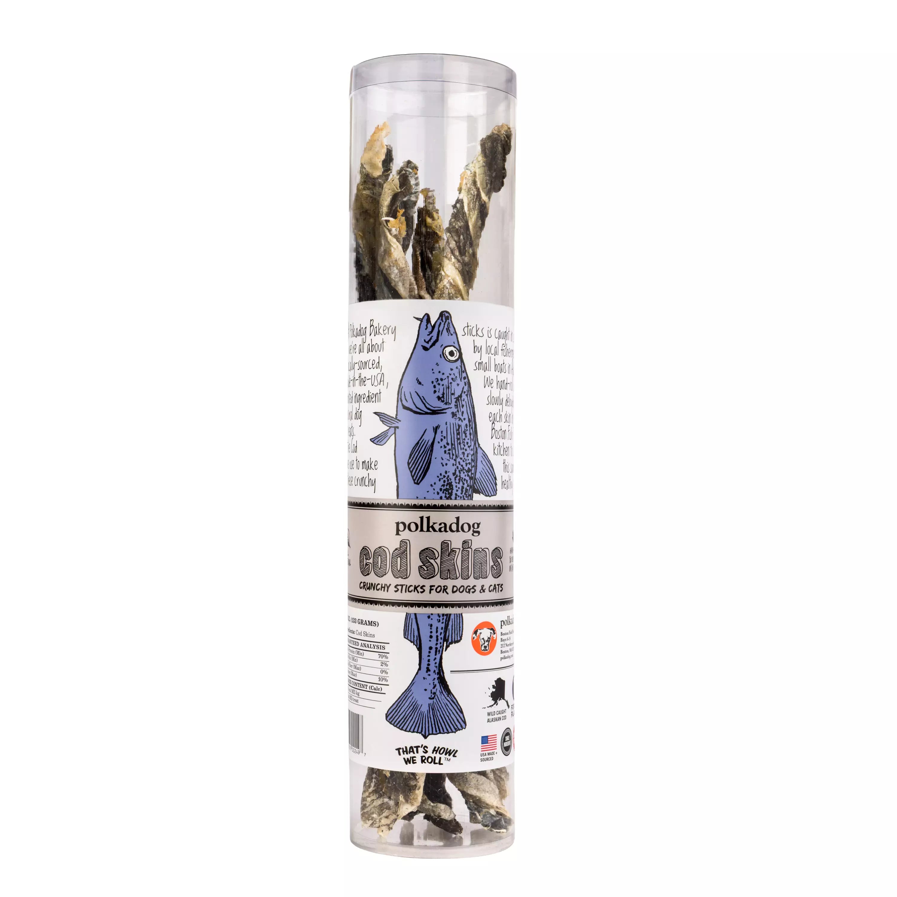 Polkadog Tube: Cod Skin Jerky 133g