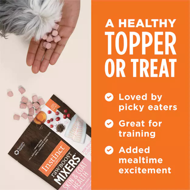 Instinct Raw Boost Mixers Dog Food Topper Skin & Coat Health Recipe 156g