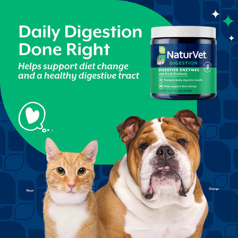 Naturvet 狗狗和猫咪消化酶粉 4盎司