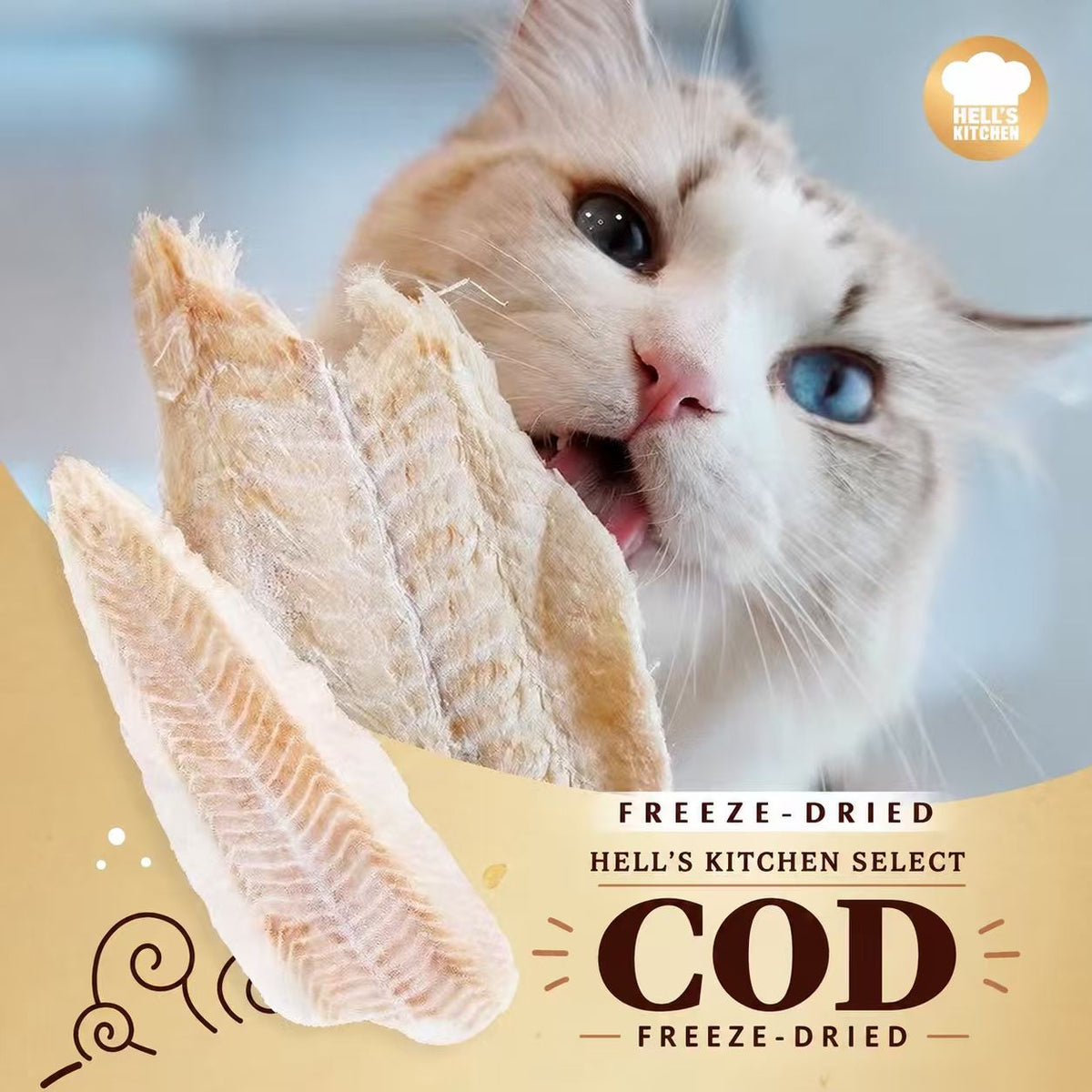 Hell's Kitchen Cod Freeze Dry Treat For Cats & Dogs Gift Box (10x15g)