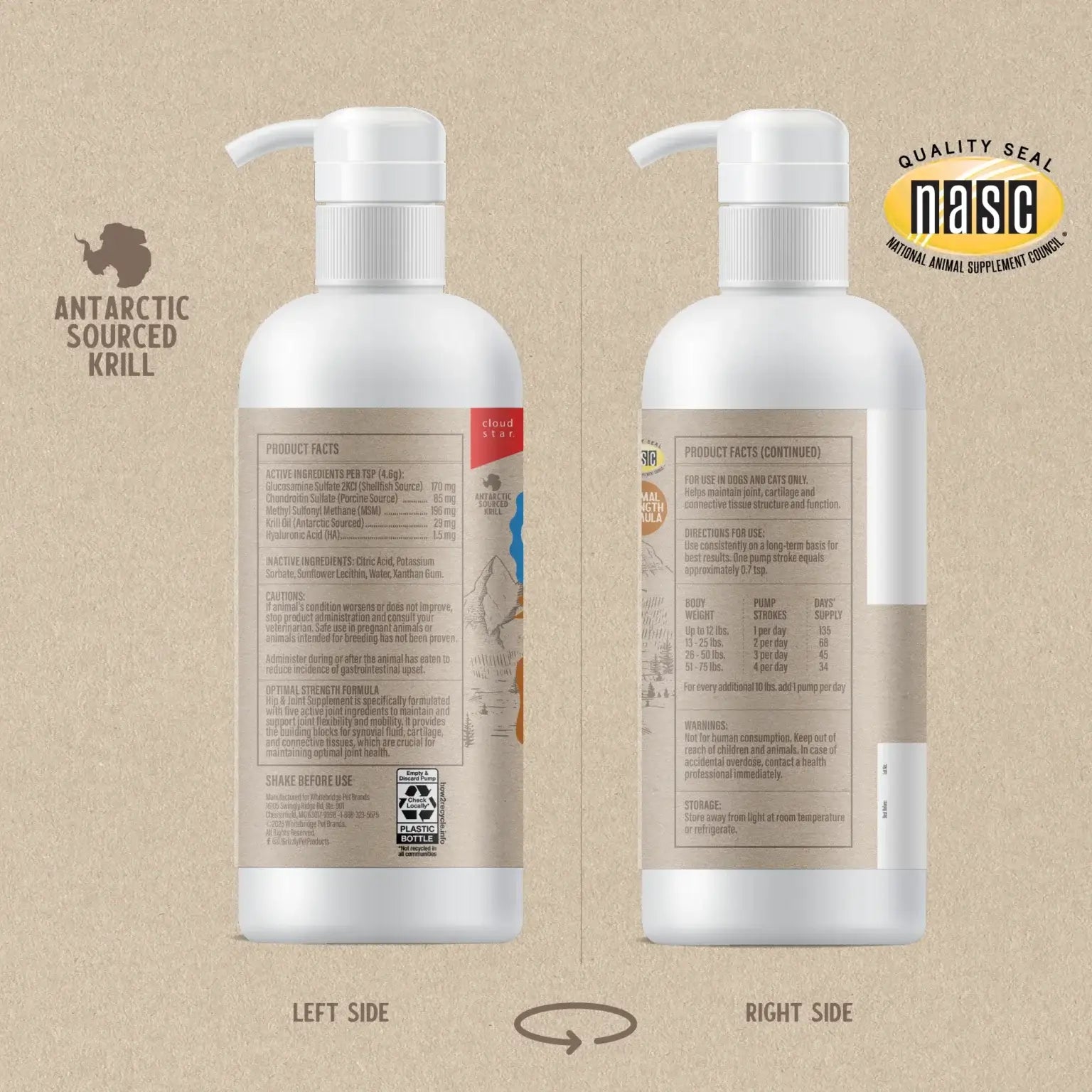 Grizzly 宠物关节灵液态补充剂 16盎司