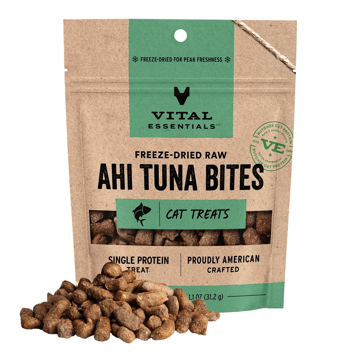Vital Essentials 冻干金枪鱼粒猫零食 1.1 盎司