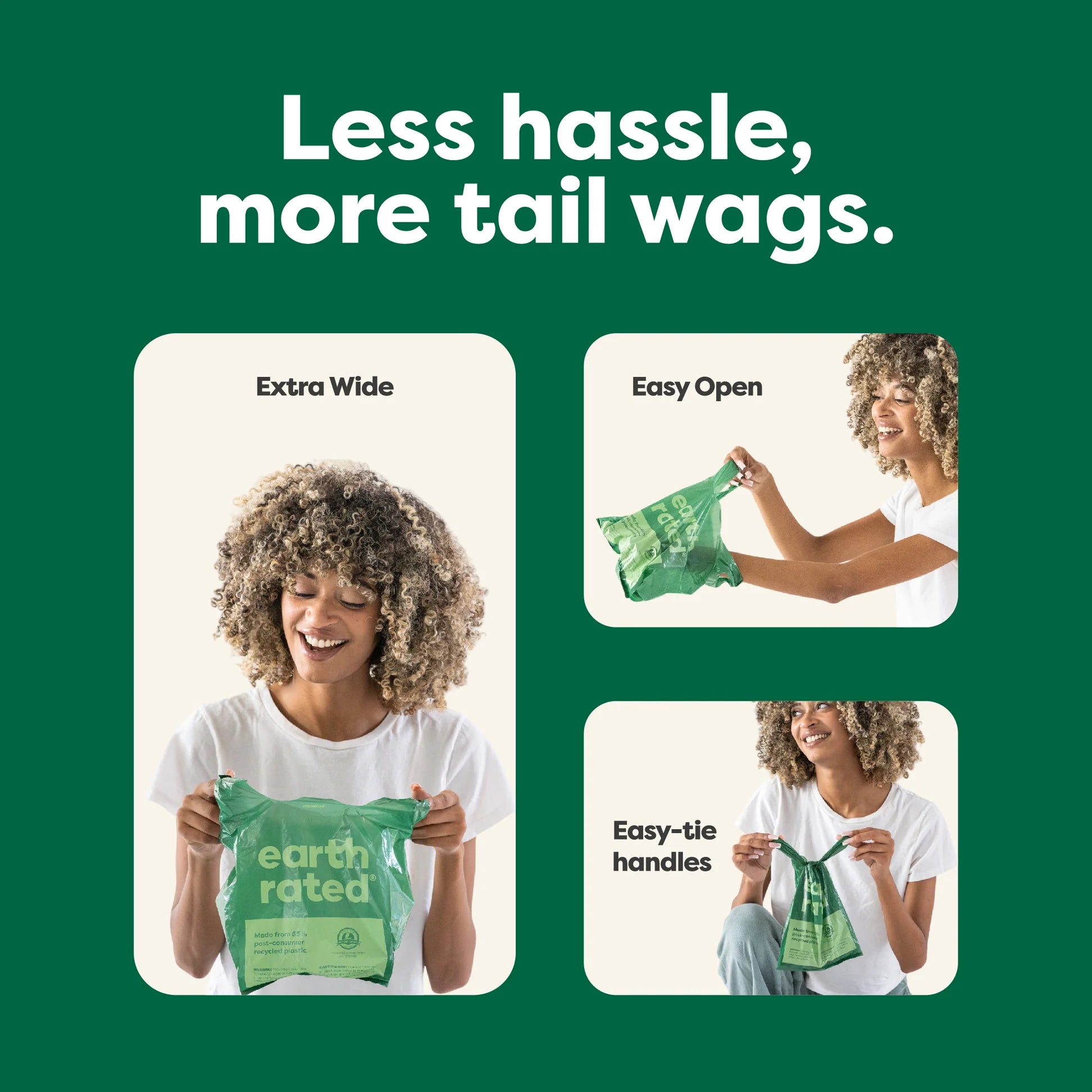 Earth Rated Easy-Tie Handle Poop Bags(120 Bags)