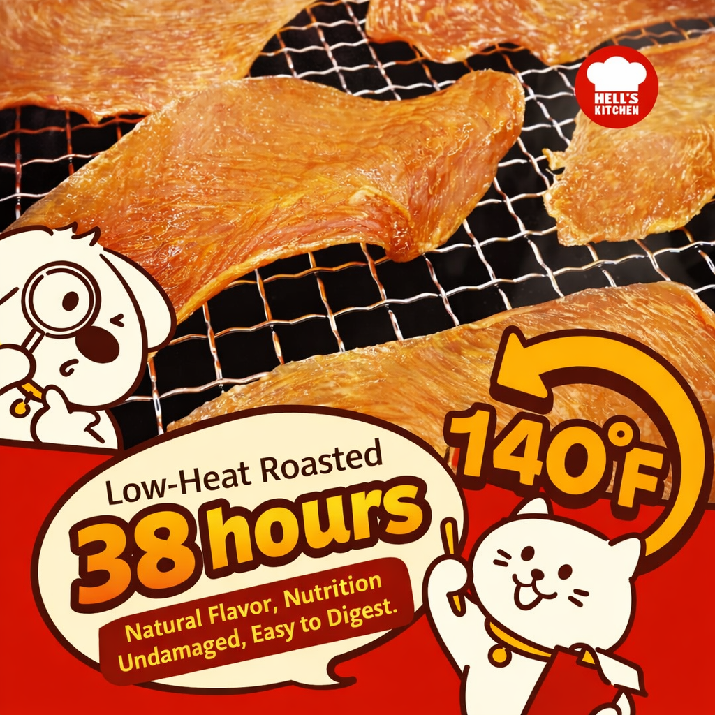Hell's Kitchen Big Jerky Breast For Cats & Dogs 390g