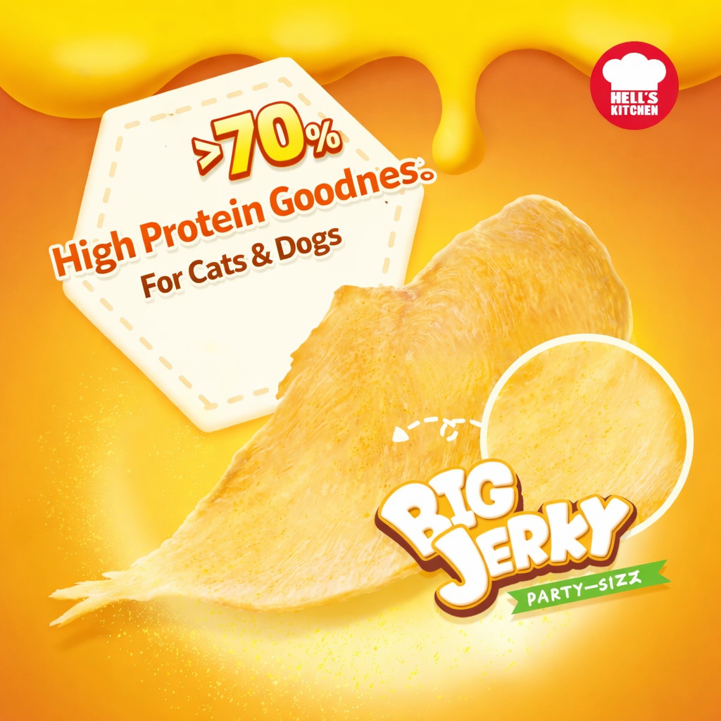 Hell's Kitchen Big Jerky Breast For Cats & Dogs 390g