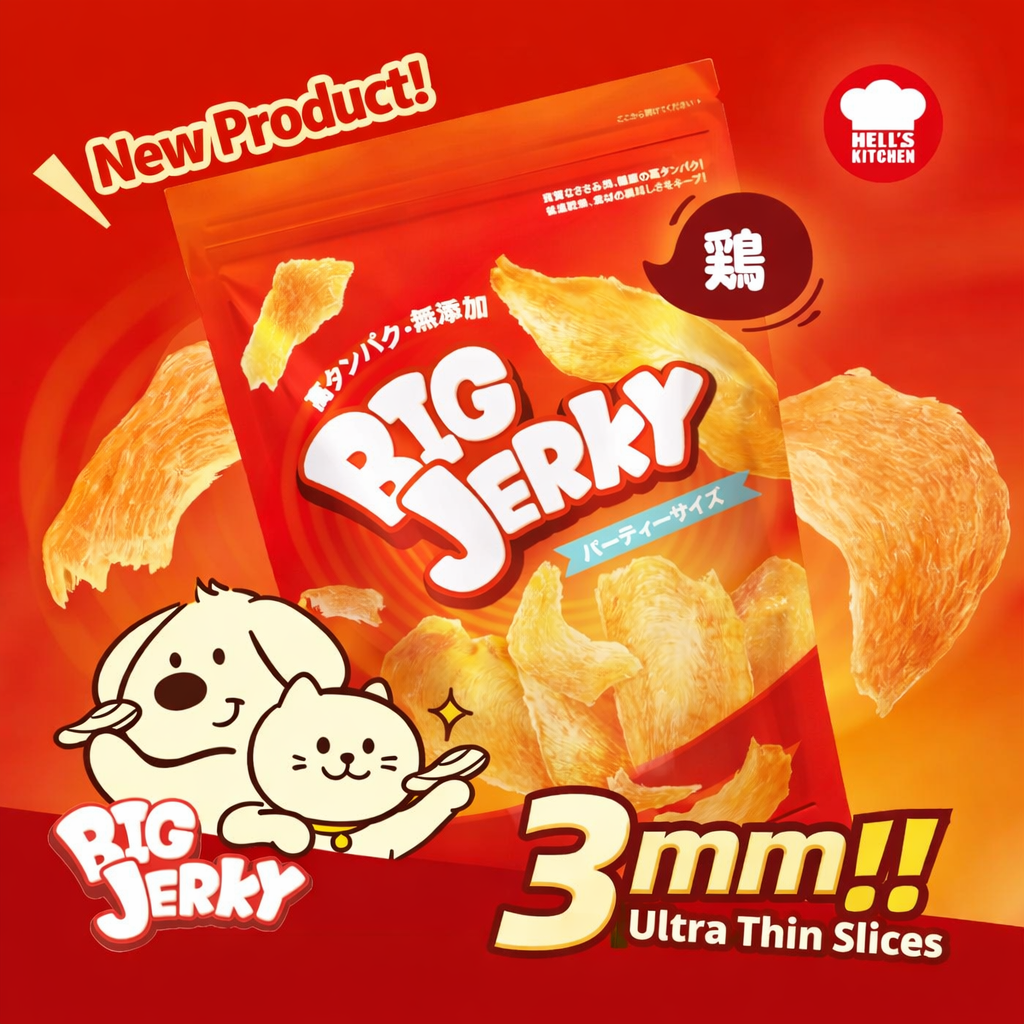 地狱厨房大块牛肉干奶酪鸡胸肉（猫狗通用）390克