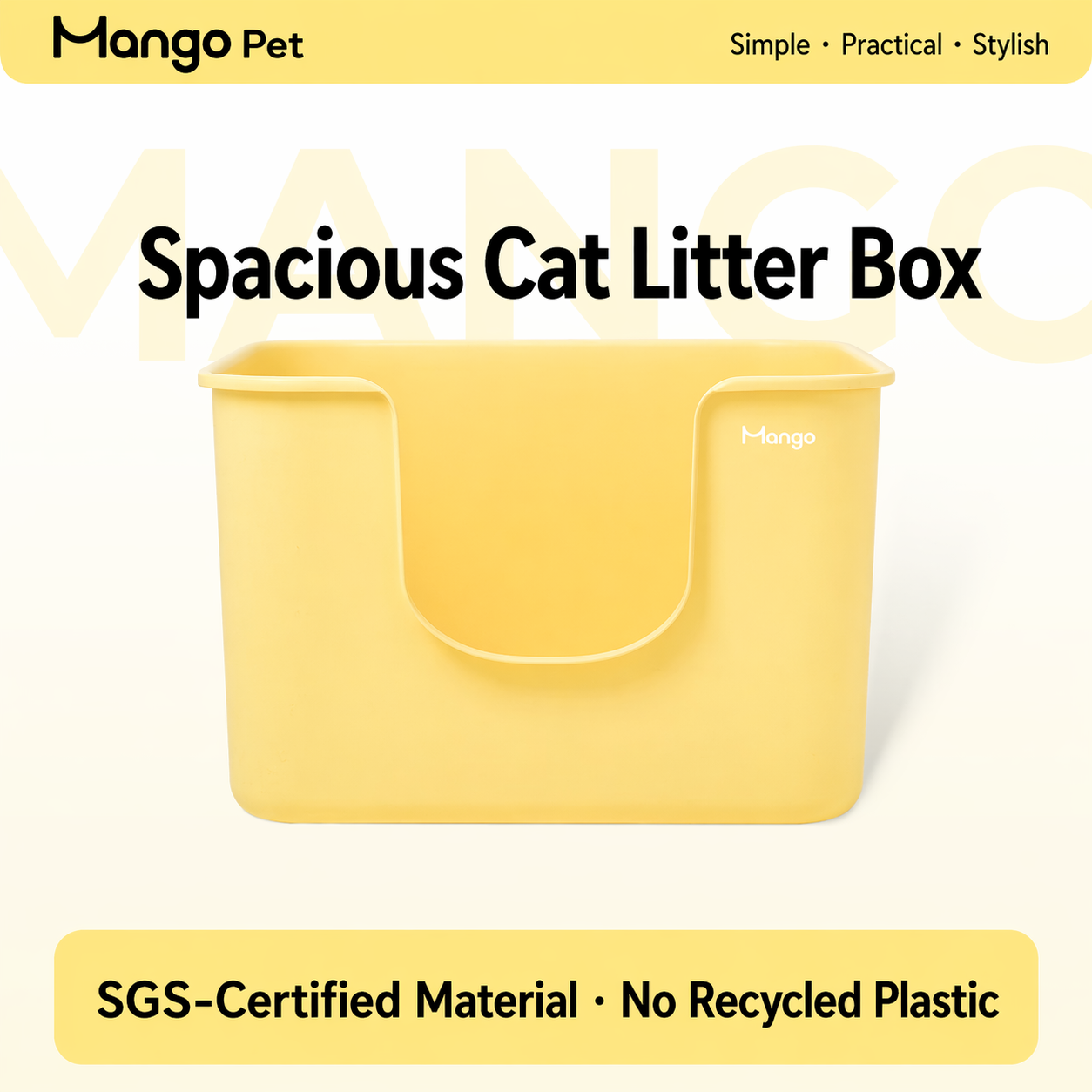 Mango Square Cat Litter Box