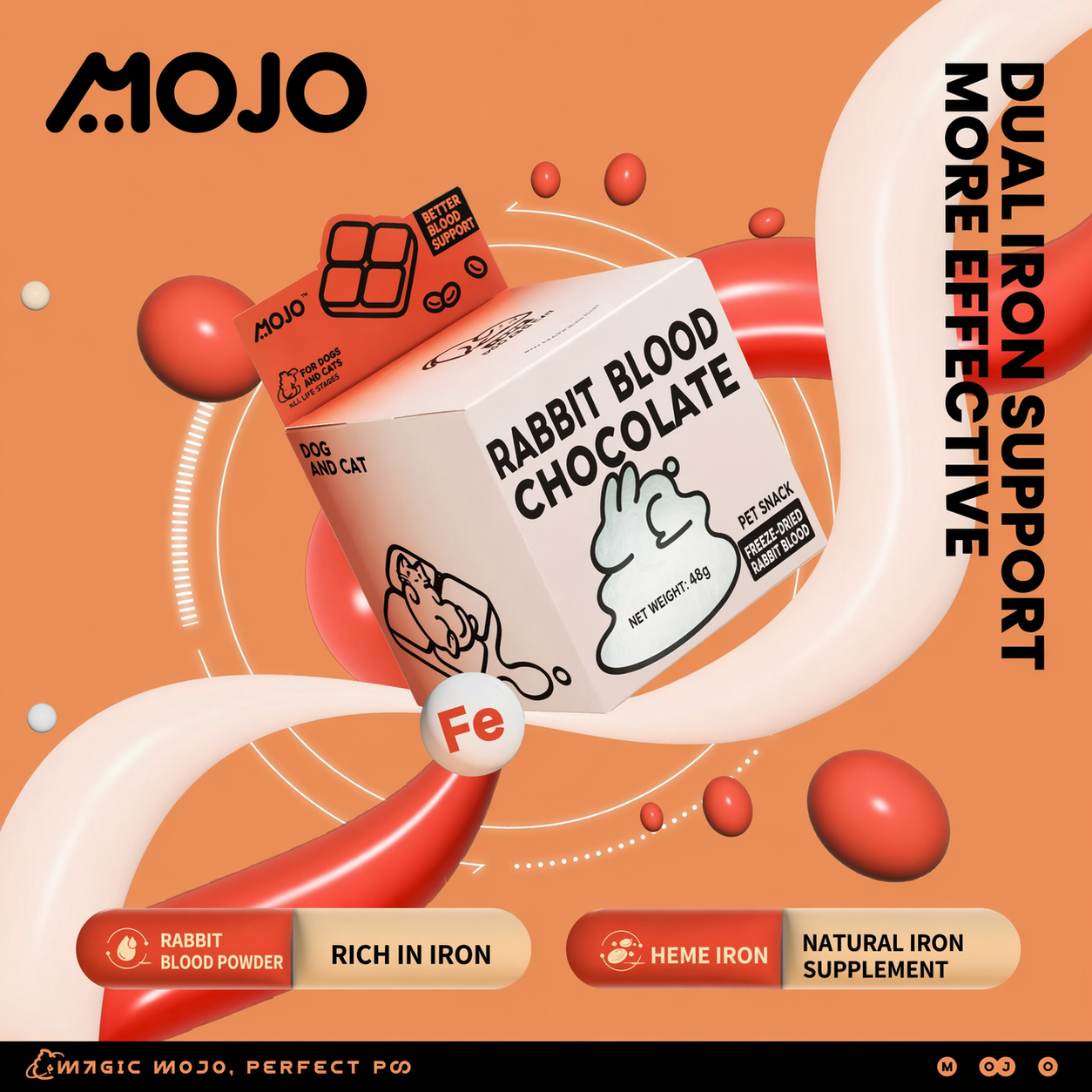 Mojo Rabbit Blood Chocolate Freeze-Dried Treats