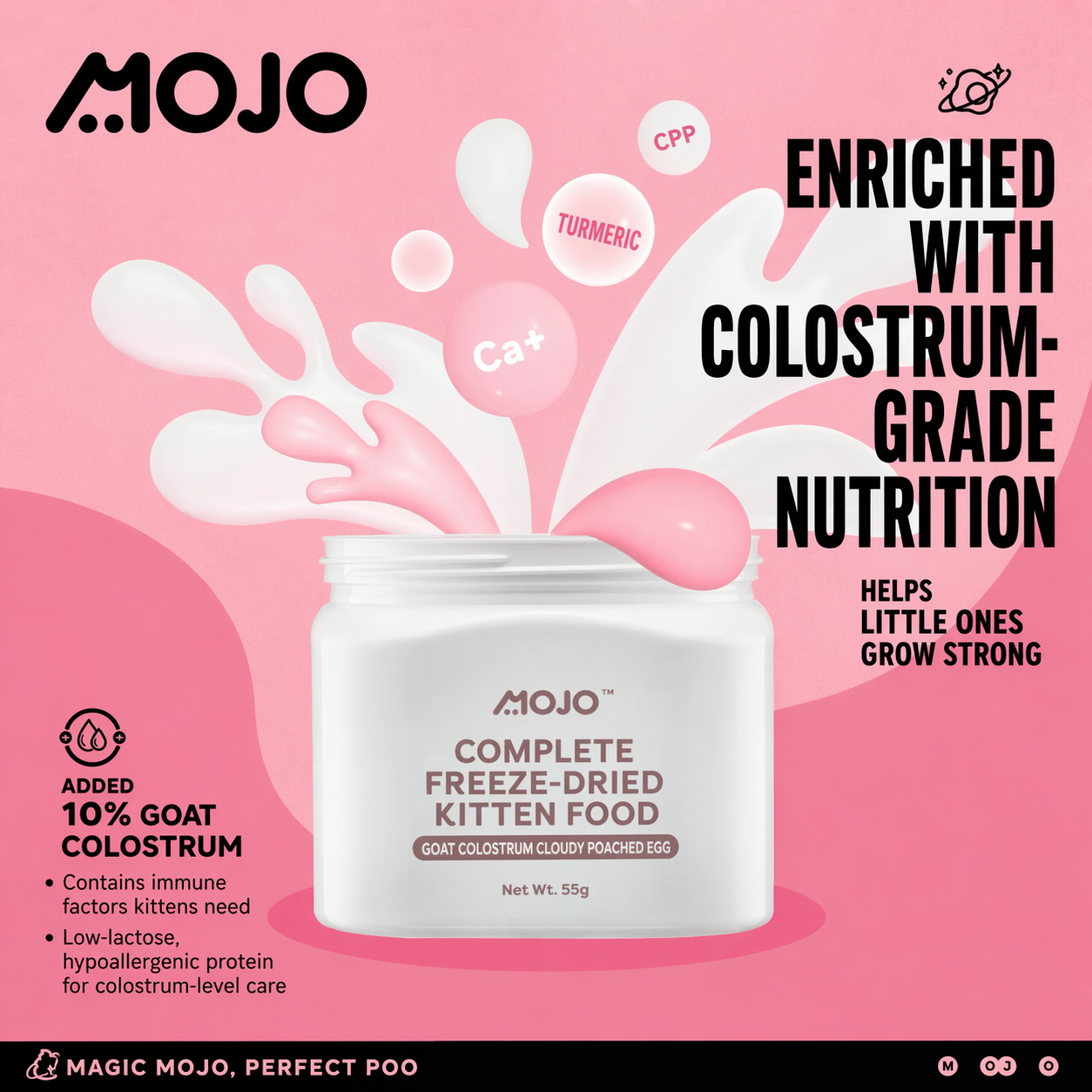 Mojo Poached Egg Goat Milk Freeze-Dried Kitten Treats