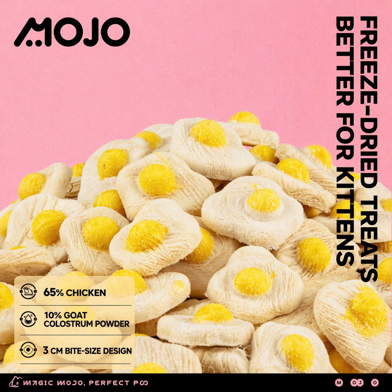 Mojo Poached Egg Goat Milk Freeze-Dried Kitten Treats