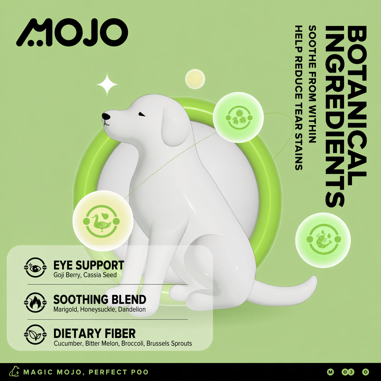 Mojo Duck and Pear Freeze-Dried Dog Treats(300g)