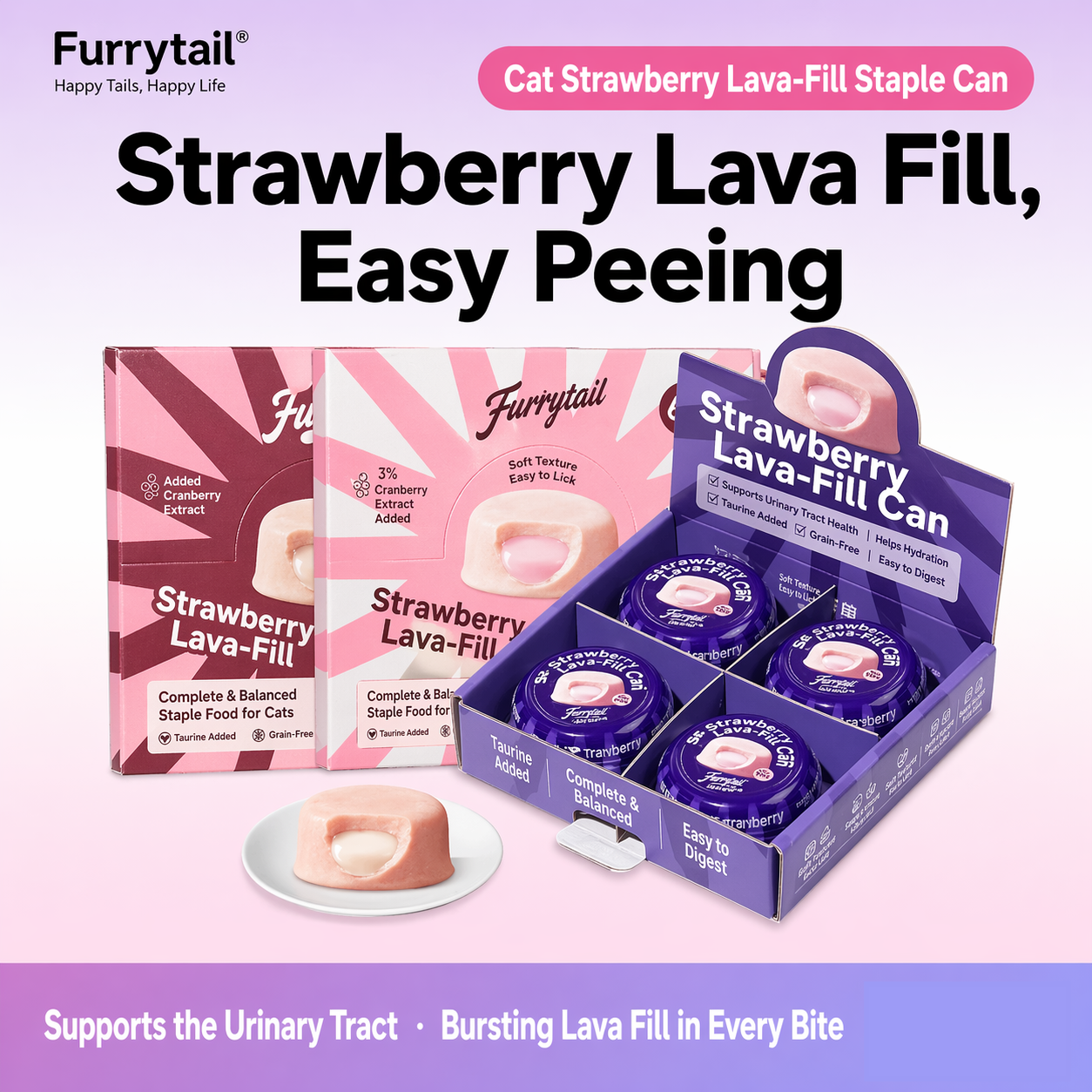 Furrytail Berry Lava-Center Wet Cat Food