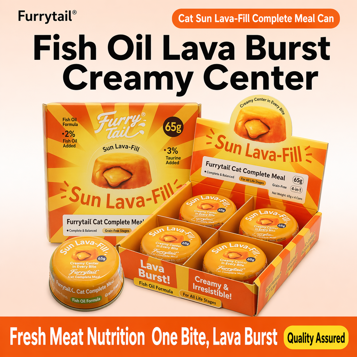 Furrytail Berry Lava-Center Wet Cat Food