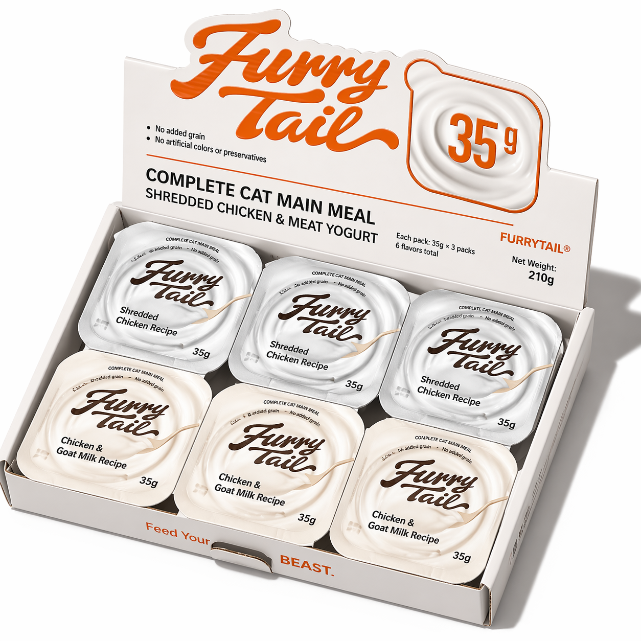 Furrytail White-Black Pate Wet Cat Food - Chicken Recipe