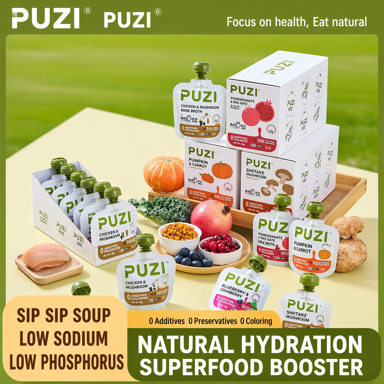 PUZI Pet Hydration Chicken Soup Pouch 85g