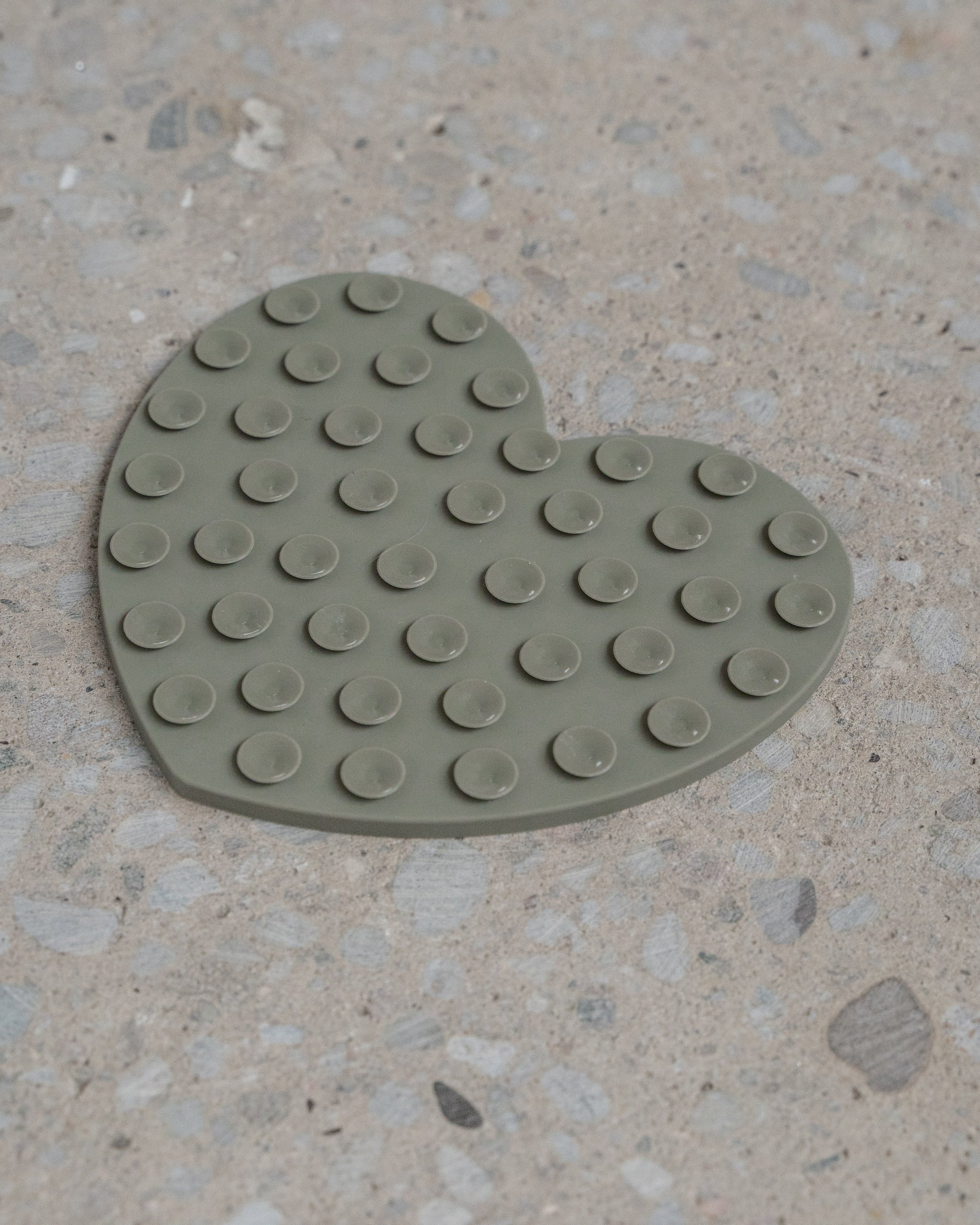 Dexypaws Dexter Approved Heart Enrichment Licking Mat Khaki Green