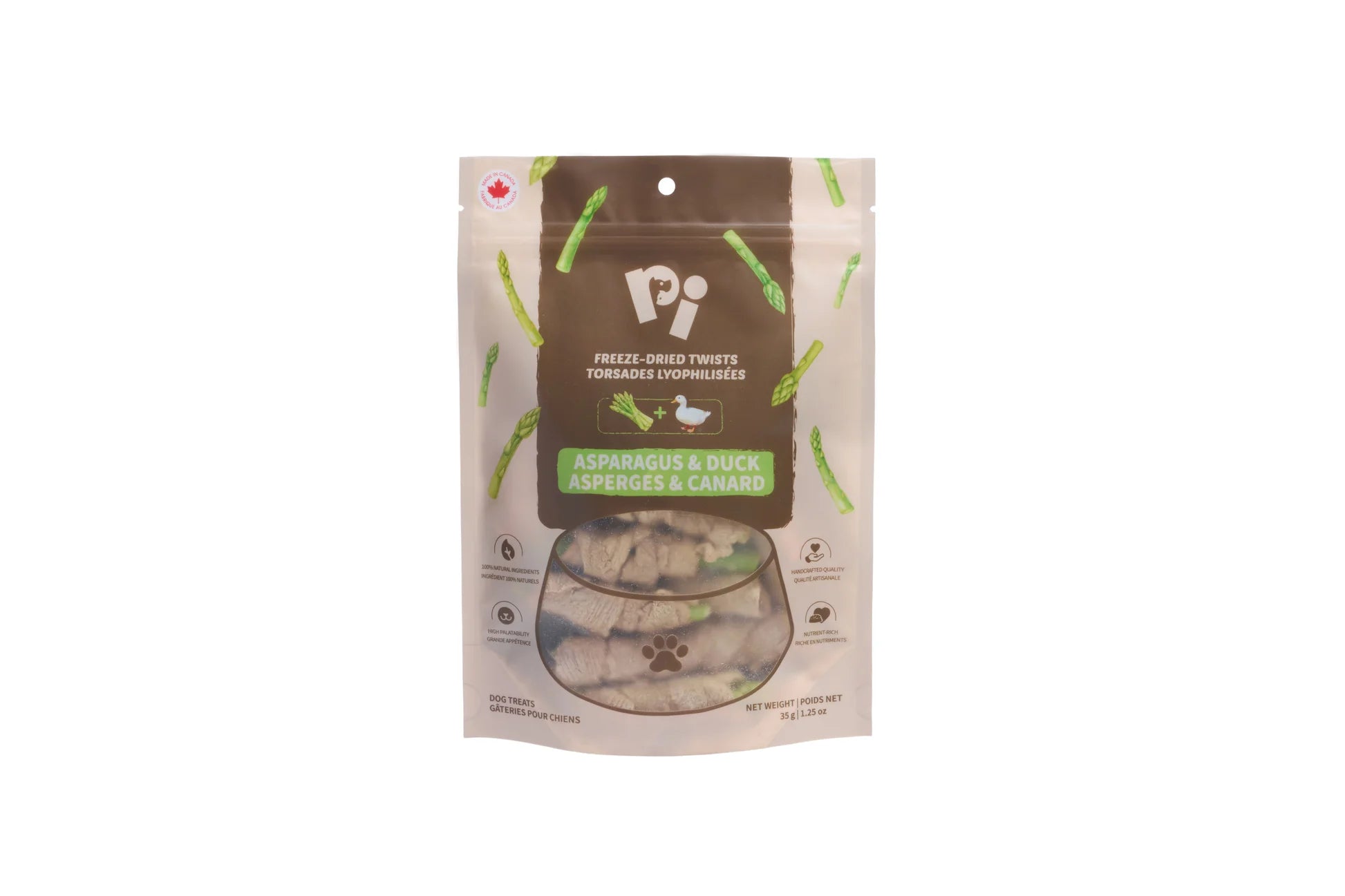 PI宠物食品——冻干芦笋鸭肉扭扭——35克