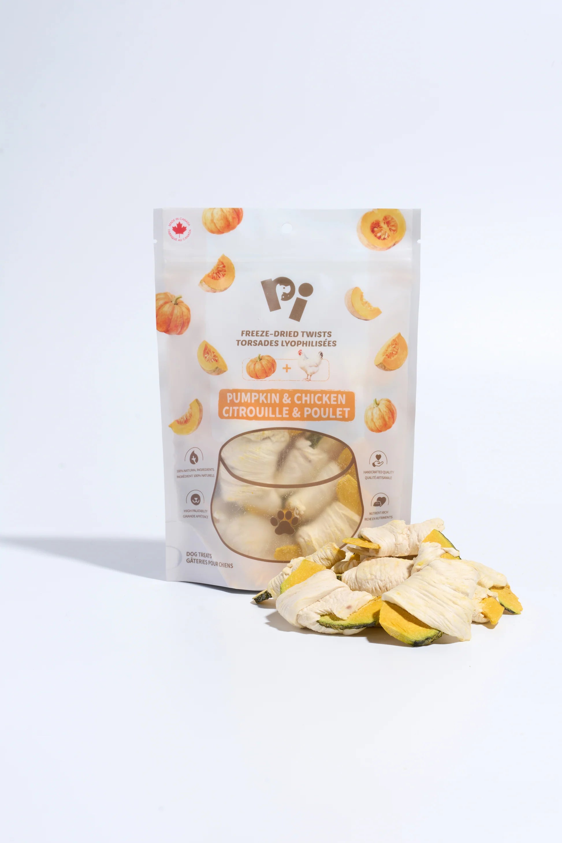 PI Pet Food – Freeze-Dried Pumpkin & Chicken Twists – 42g