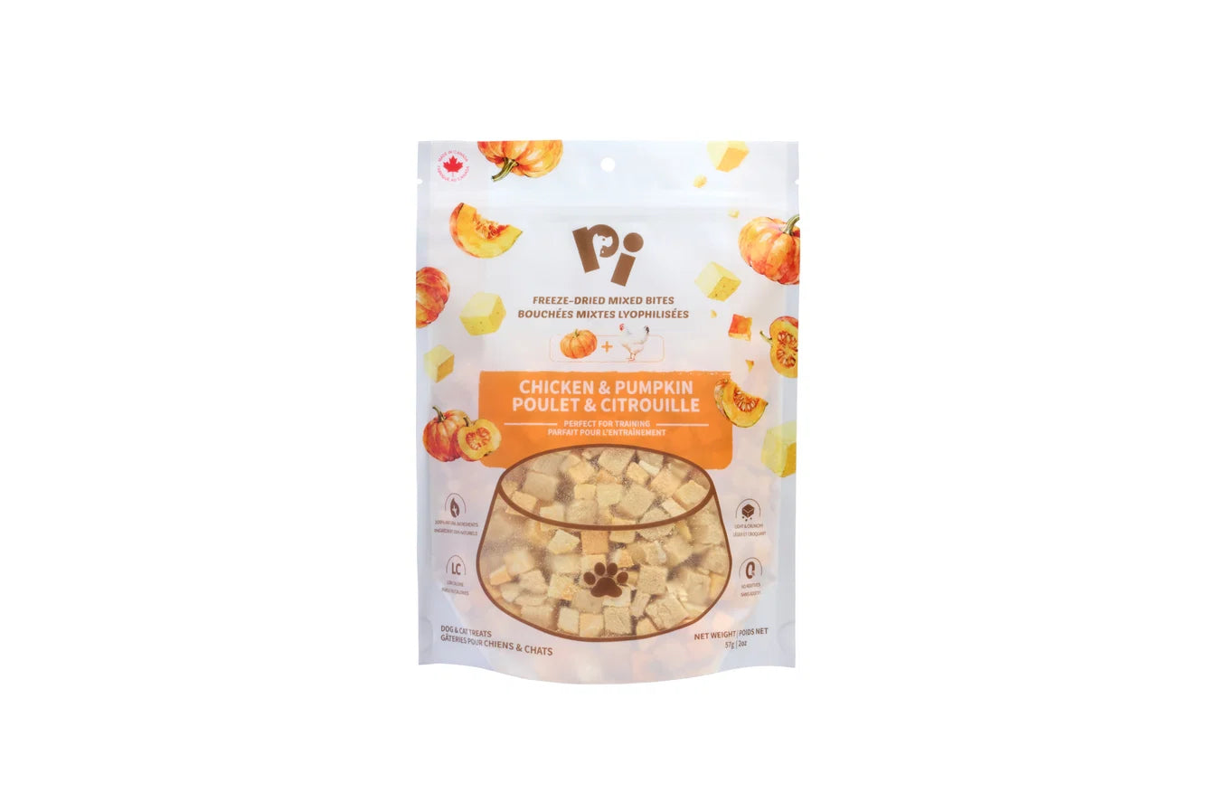 PI Pet Food Mixed Bites Dog Treats – Chicken & Pumpkin