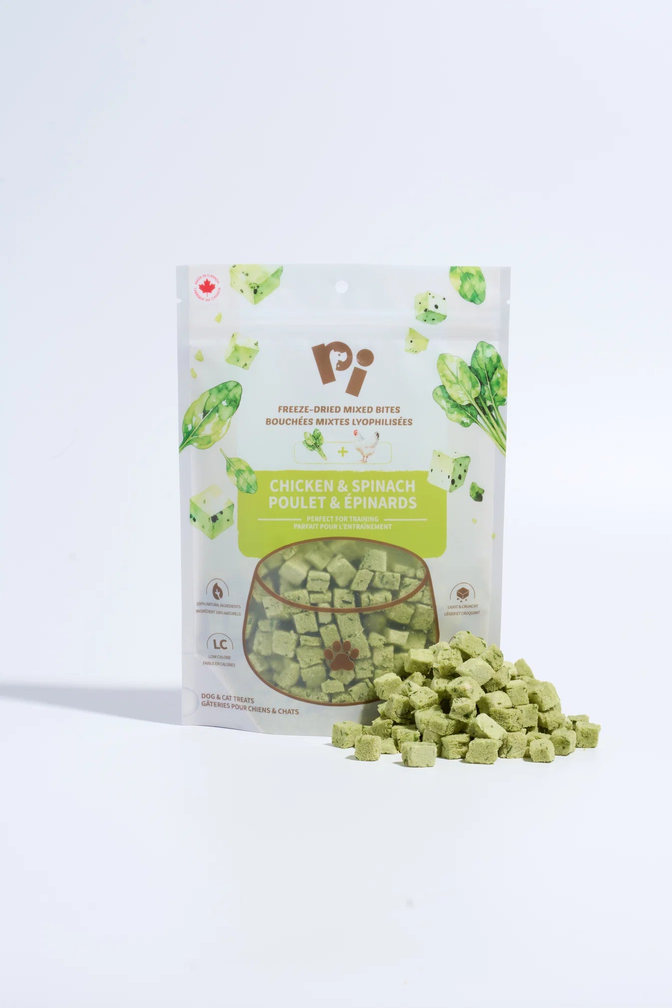 PI Pet Food Mixed Bites Dog Treats – Chicken & Spinach