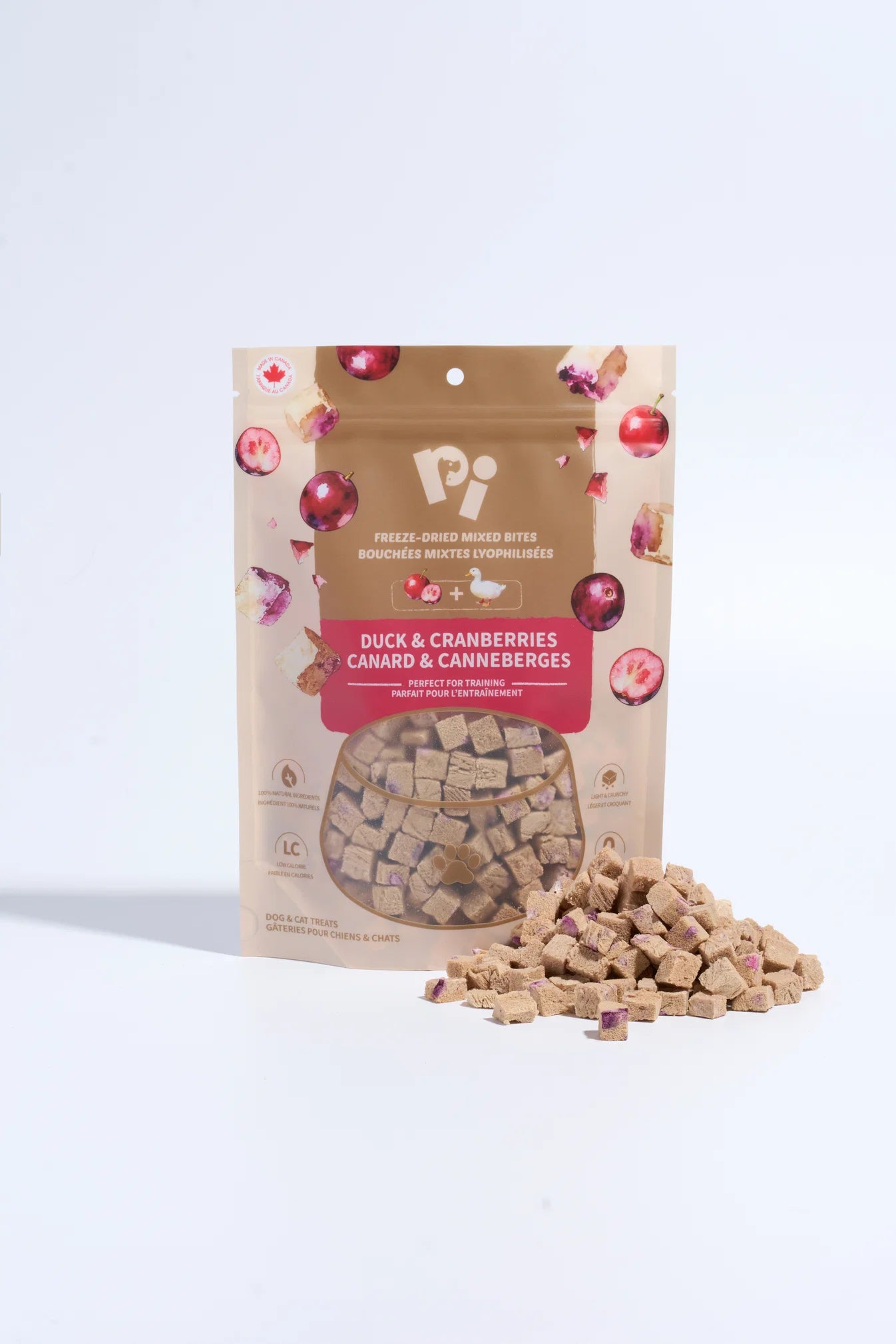 PI Pet Food Mixed Bites Dog Treats – Duck & Cranberries