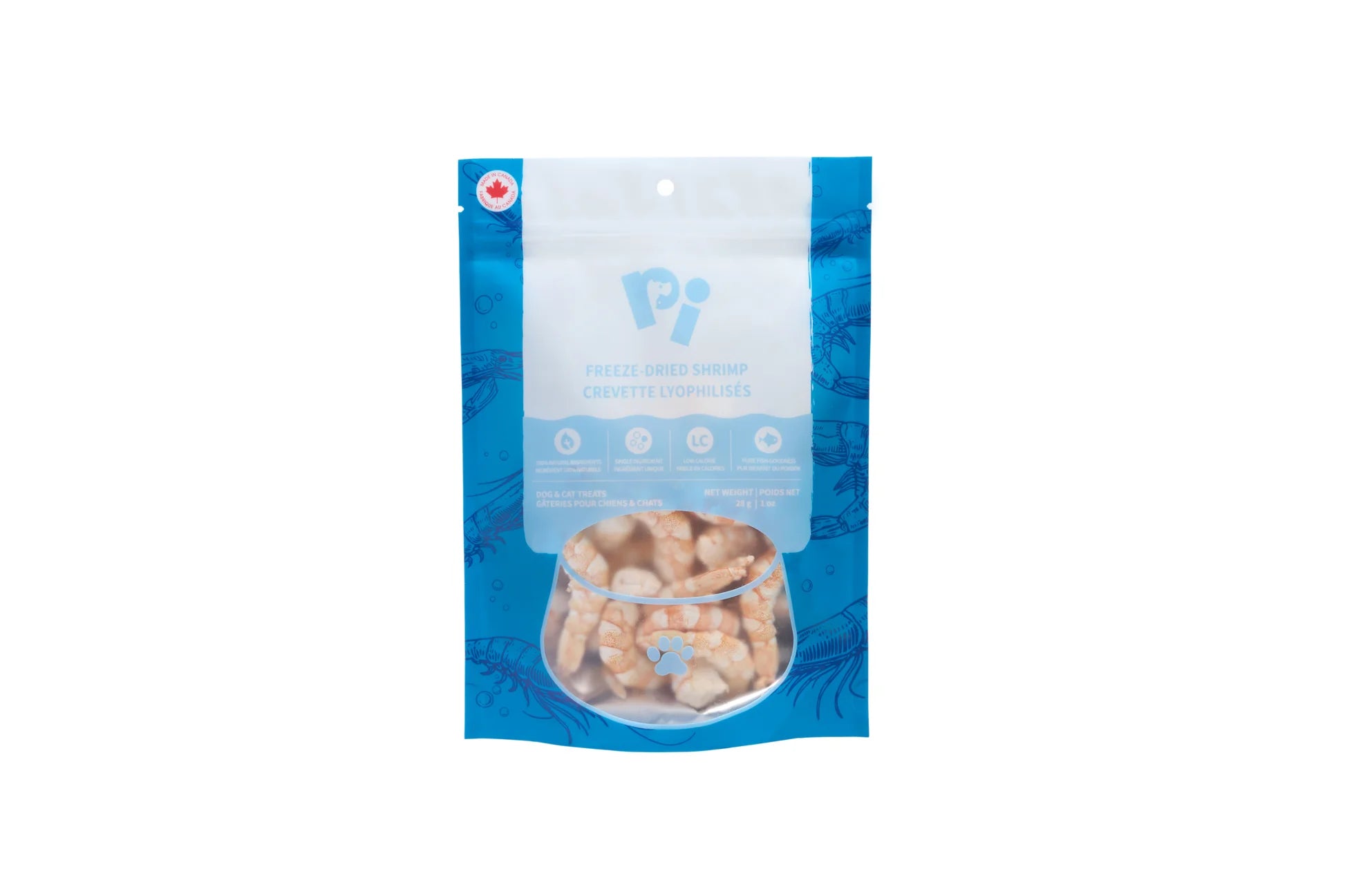PI宠物食品 – 冻干虾 – 28克