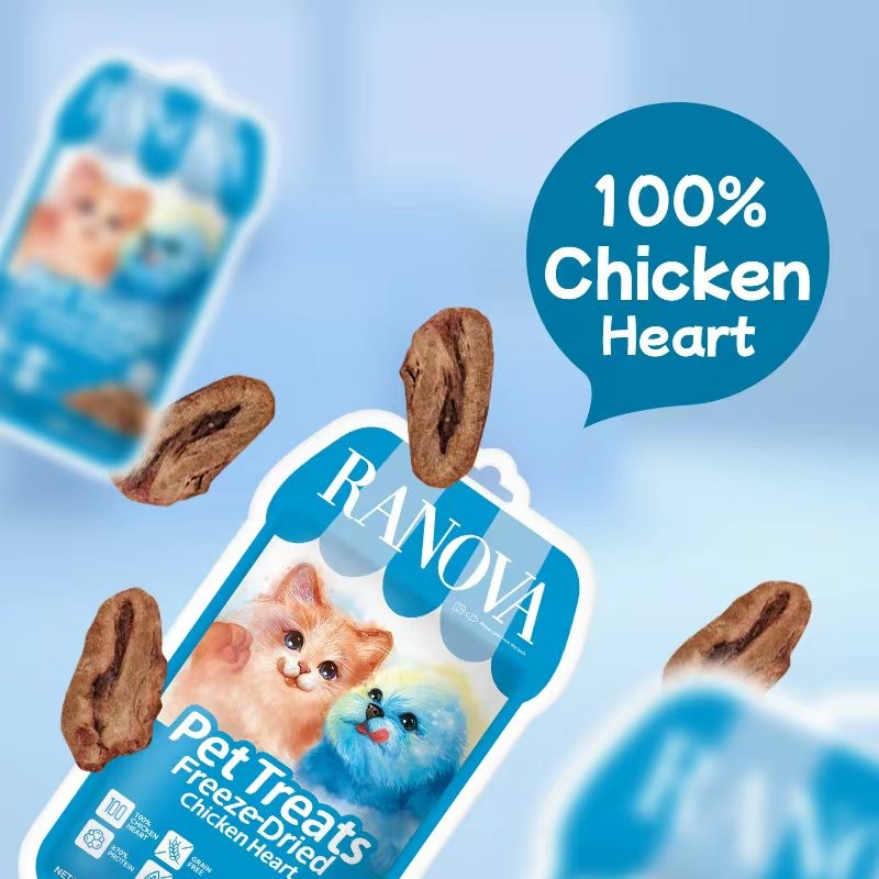 Ranova Chicken Heart Dog & Cat Freeze-Dried Treats