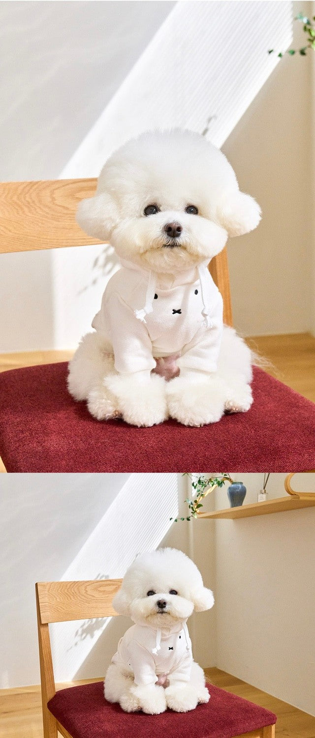 NOUTTI X MIFFY 白色连帽衫