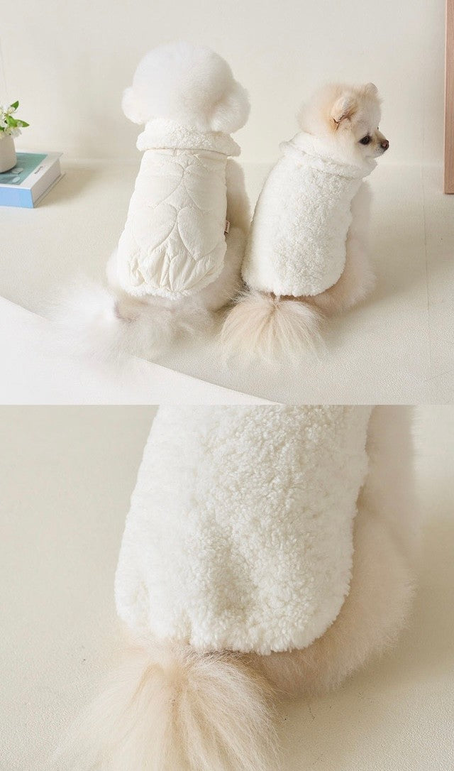 NOUTTI白色爱心羽绒服