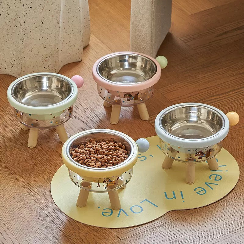 Elevated Pet Bowl – Stainless Steel, Anti-Slip & Anti-Tip Feeding Bowl