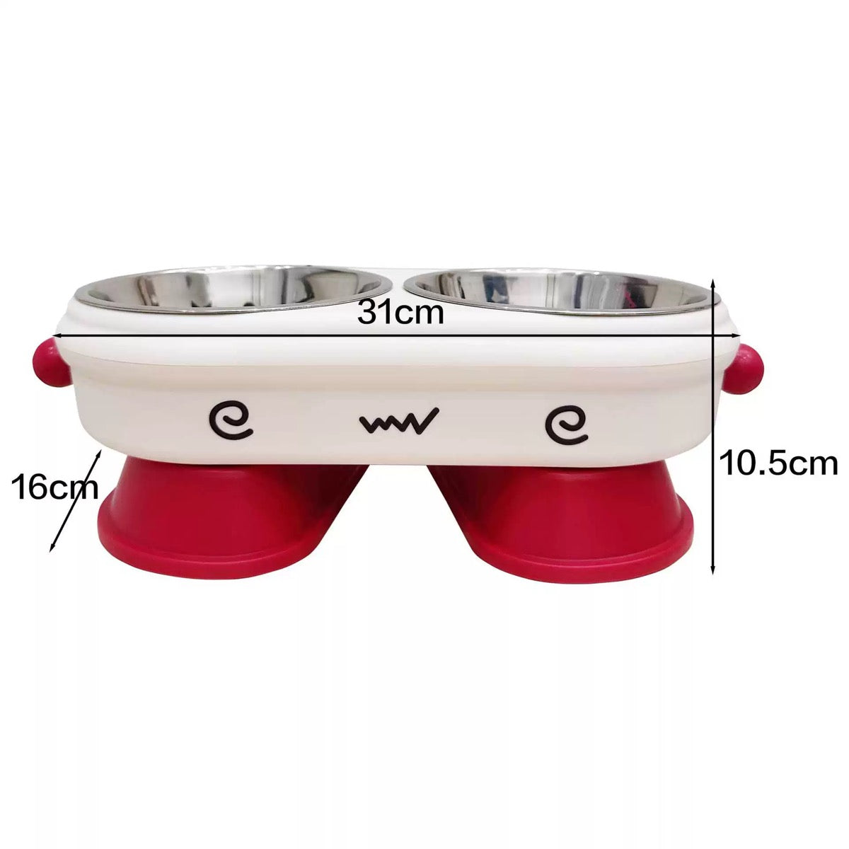 Elevated Stainless Steel Pet Bowl – Wide Mouth, Removable, Anti-Tip Food & Water Bowl