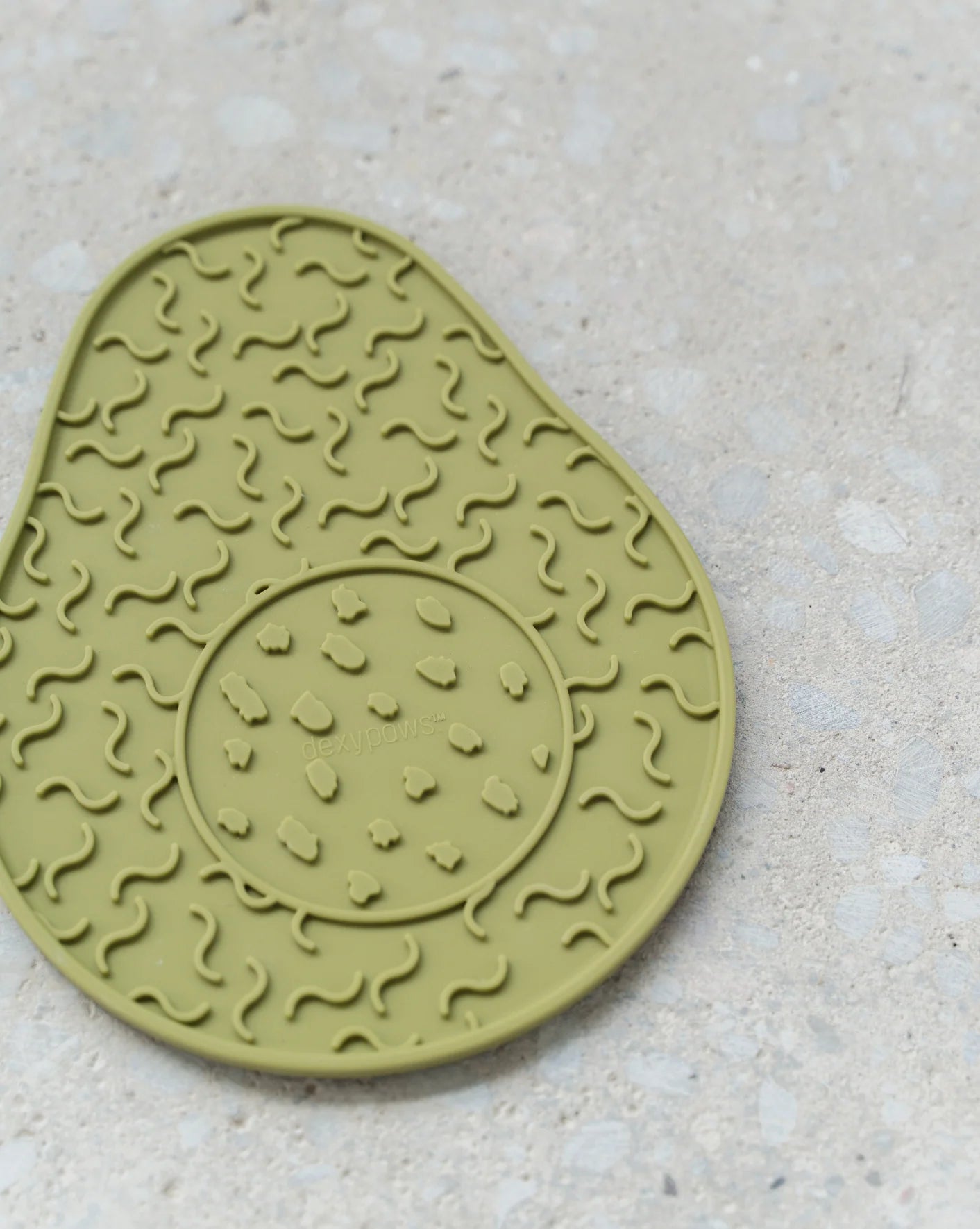 Dexypaws Avocado Enrichment Licking Mat, Green Cat Dog 1pc
