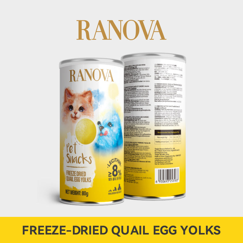Ranova Quail Egg Yolk Freeze-Dried Dog & Cat Treats 80g
