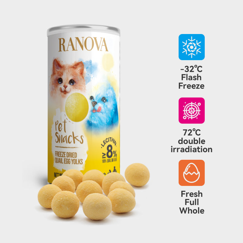 Ranova Quail Egg Yolk Freeze-Dried Dog & Cat Treats 80g