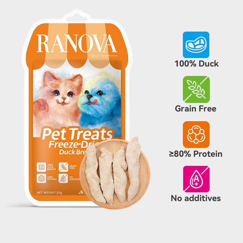 Ranova Duck Fillet Dog & Cat Freeze-Dried Treats 25g