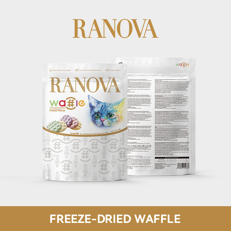 Ranova Meat Waffle Dog & Cat Freeze-Dried Treats (Mixed Flavor)