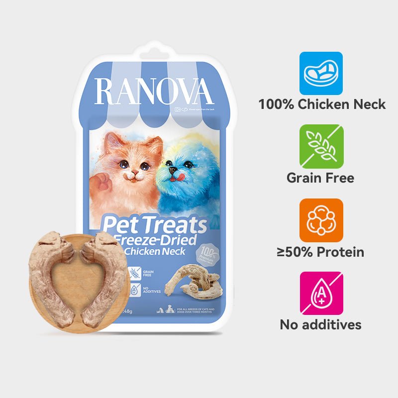 Ranova Chicken Neck Dog & Cat Freeze-Dried Treats 75g