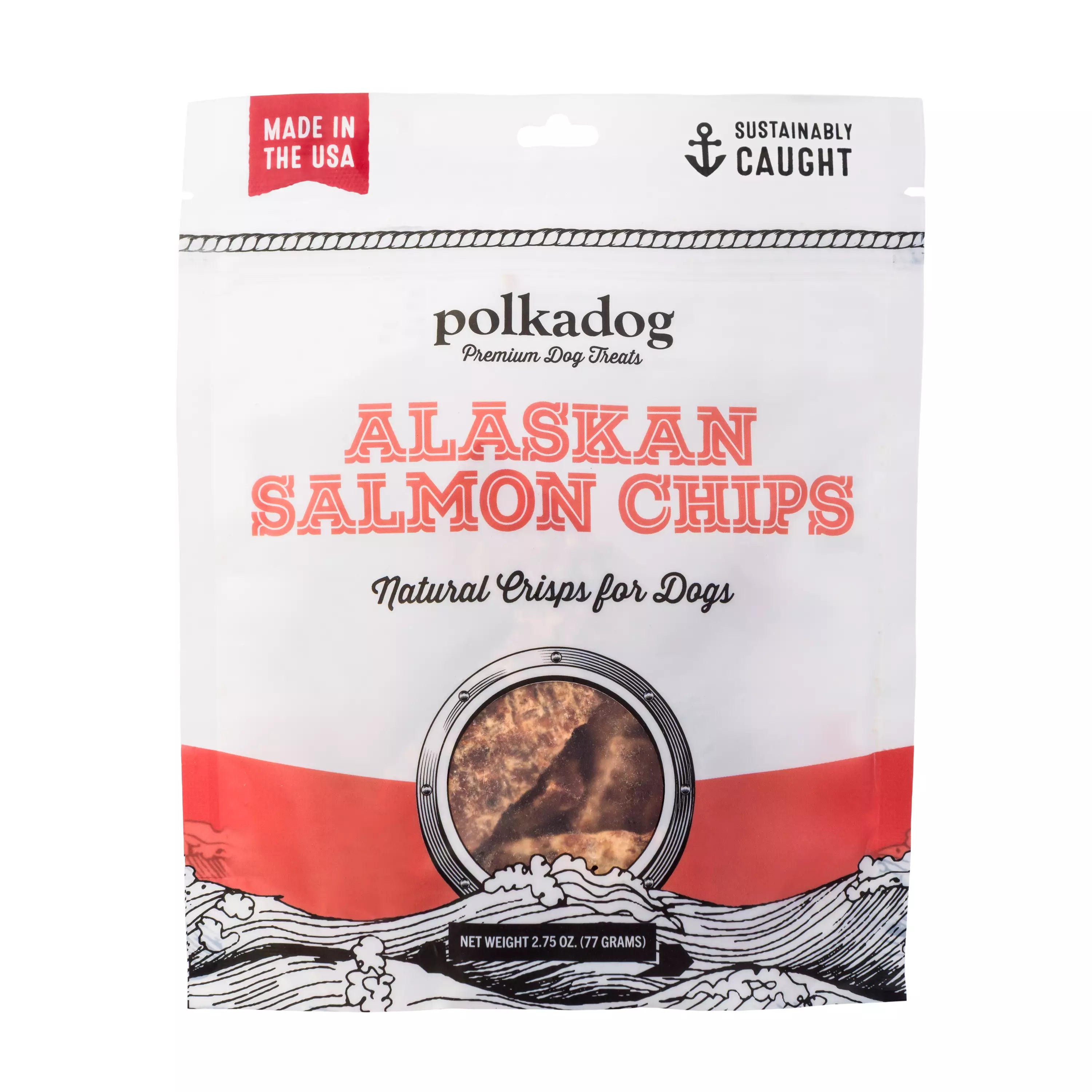 Polkadog Pouch: Salmon Chip 77g